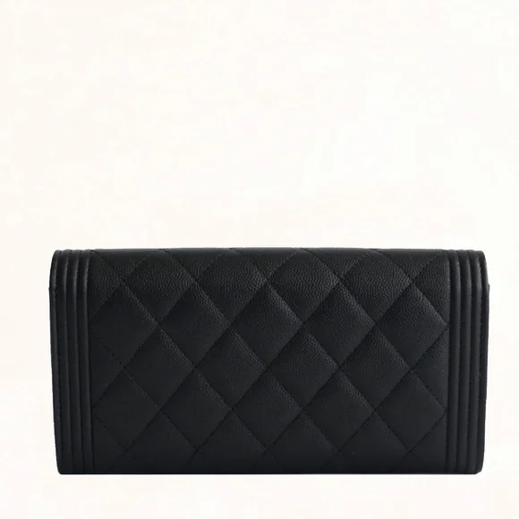 Chanel Caviar Zipper Boy Wallet Noir - Picture 2 of 9